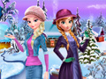 Игри Elsa and Anna Winter Dress Up