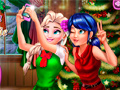 Игри Ladybug And Elsa Xmas Selfie