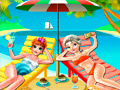 Игри Elsa and Anna Beach Selfie