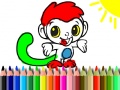 Игри Back To School: Monkey Coloring