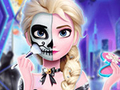 Игри Elsa's Halloween Party Tattoo