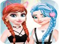 Игри Elsa and Anna Dress Up Makeup 