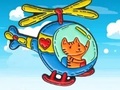 Игри Coloring Book: Cat Driving Helicopter