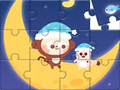 Игри Jigsaw Puzzle: Monkey With Moon