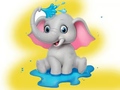 Игри Coloring Book: Elephant Spraying Water