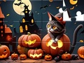 Игри Jigsaw Puzzle: Halloween Cat