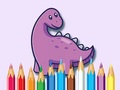 Игри Coloring Book: Dinosaur With Flowers