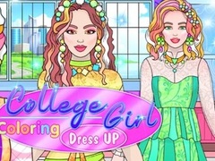 Игри College Girl Coloring Dress Up