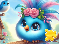 Игри Jigsaw Puzzle: Cute Blue Bird