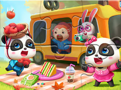 Игри Jigsaw Puzzle: Little Panda Picnic
