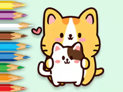 Игри Coloring Book: Hugging Cat