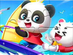 Игри Jigsaw Puzzle: Baby Panda Sailing
