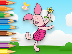 Игри Coloring Book: Piglet Holds Toy Windmill