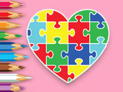 Игри Coloring Book: Heart Jigsaw
