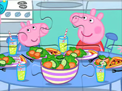 Игри Jigsaw Puzzle: Peppa Dinner Time