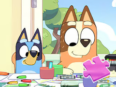 Игри Jigsaw Puzzle: Bluey Family Coloring Day