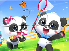 Игри Jigsaw Puzzle: Baby Panda Spring Outing