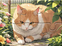 Игри Jigsaw Puzzle: Cat Garden