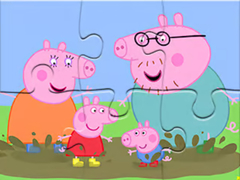 Игри Jigsaw Puzzle: Peppa Pig Muddy Puddles