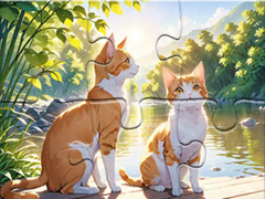 Игри Jigsaw Puzzle: Cats In Pairs
