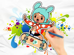 Игри Coloring Book: Toca Boca Skateboard