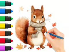 Игри Coloring Book: Autumn Squirrel