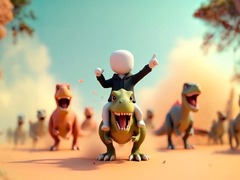 Игри Stickman: Dinosaur arena