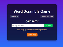 Игри Word Scramble Game Challenge