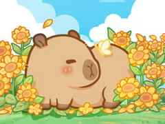 Игри Jigsaw Puzzle: Capybara In Sunflowers