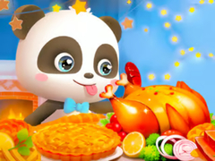 Игри Jigsaw Puzzle: Little Panda Thanksgiving Feast