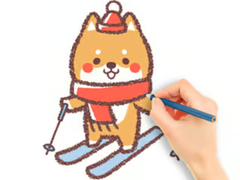 Игри Coloring Book: Skiing Puppy
