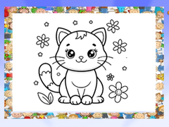 Игри Beautiful Cats Coloring Book