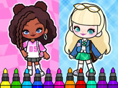 Игри Coloring Book: Aha World Sporty Girl