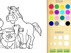 Игри Farm Animals Coloring Book for Kids