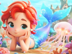 Игри Jigsaw Puzzle: Chibi Mermaid Marshmallow Jellyfish