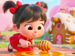 Игри Jigsaw Puzzle: Honey Girl Candy House
