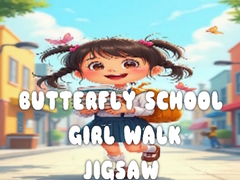 Игри Butterfly School Girl Walk Jigsaw