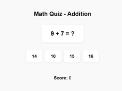 Игри Math Quiz Addition