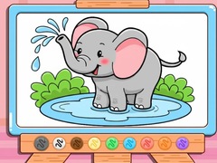 Игри Coloring Book: Cute Baby Elephant