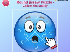 Игри Round jigsaw Puzzle - Collect the Smiley