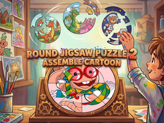 Игри Round Jigsaw Puzzle 2 Assemble Cartoon