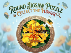 Игри Round jigsaw Puzzle - Collect the Flower