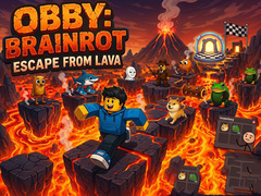 Игри Obby: Brainrot escape from Lava